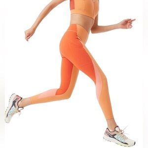 Outdoor Voices 7/8 Leggings Sunshine/Paprika/Peach Size Small